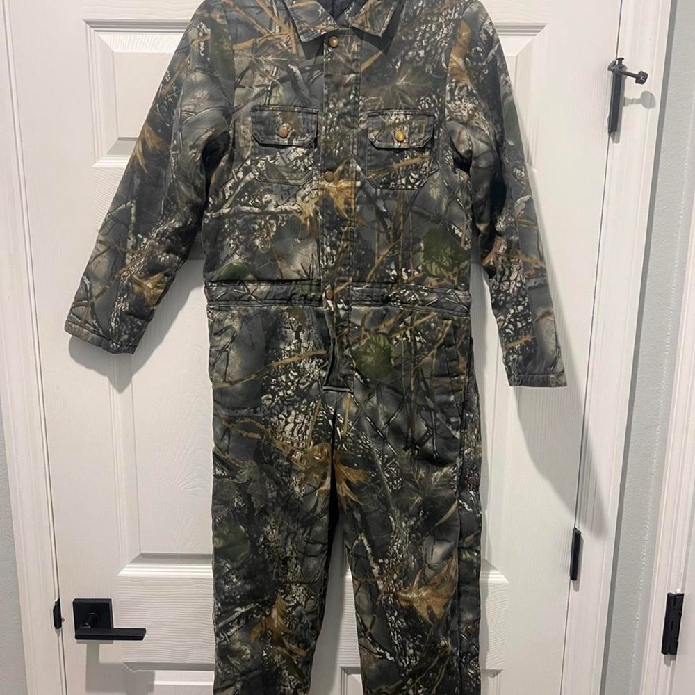 WES Element Gear Camo Insulated Coveralls Mens Medium Forest Camouflage Workwear